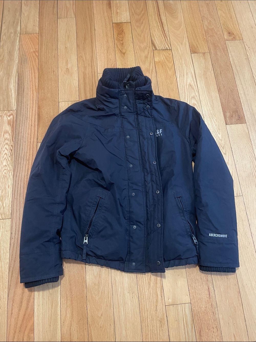 Abercrombie & Fitch Navy Puffer Jacket